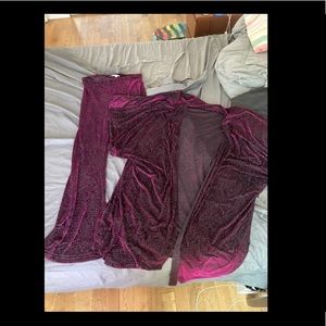 Boho matching velvet set